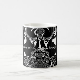 Neo-Baroque Noir Abstract Minimalist Designer Blac Coffee Mug