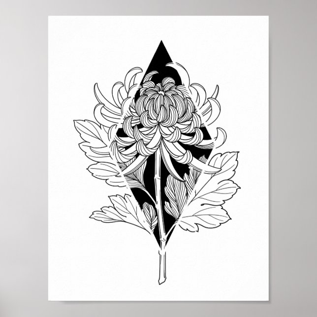 Neo Botanical Chrysanthemum  Poster (Front)