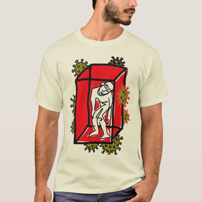 Neo Expressionist Virus Isolation Art Design T-Shirt (Front)