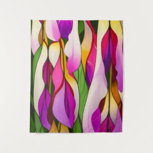 NEO FLORAL COLORFUL ABSTRACT TAPESTRY