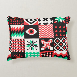NEO GEO. Geometry pattern graphic design Decorative Cushion