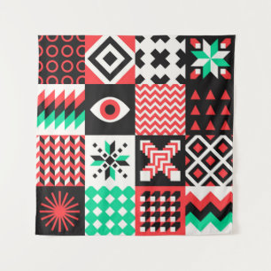 NEO GEO. Geometry pattern graphic design Tapestry
