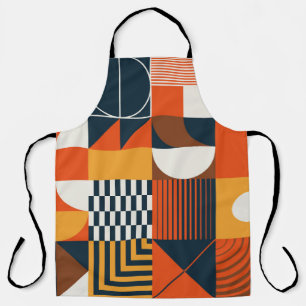 Neo geo: vintage abstract composition apron