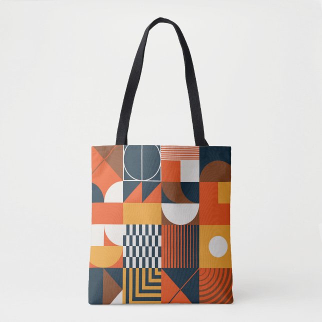 Neo geo: vintage abstract composition tote bag (Front)