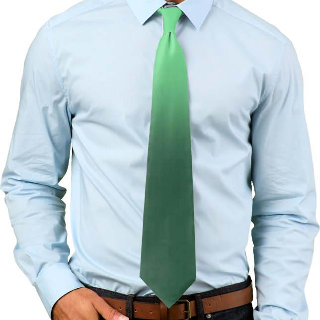 Neo Mint Green and Dark Green Gradient Ombre Tie (Creator Uploaded)
