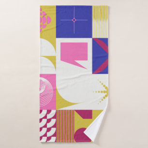 Neo Modernism artwork pattern made with abstract g Bath Towel