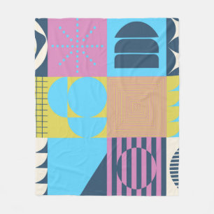 Neo Modernism artwork pattern made with abstract g Fleece Blanket