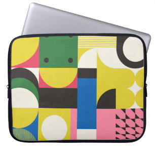 Neo Modernism artwork pattern made with abstract g Laptop Sleeve
