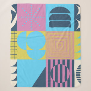 Neo Modernism artwork pattern made with abstract g Sherpa Blanket