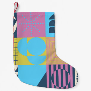 Neo Modernism artwork pattern made with abstract g Small Christmas Stocking