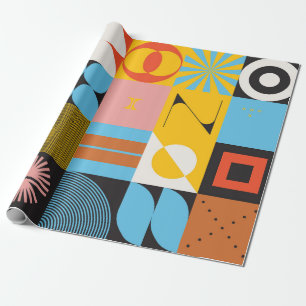 Neo Modernism artwork pattern made with abstract g Wrapping Paper