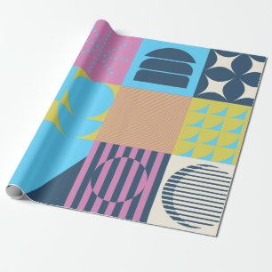 Neo Modernism artwork pattern made with abstract g Wrapping Paper
