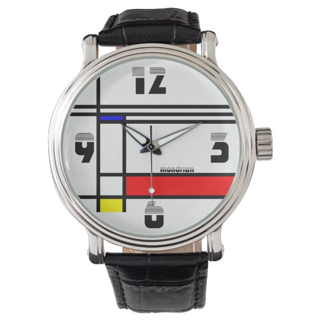 Neo-plasticism artistic Mondrian style Watch (Front)