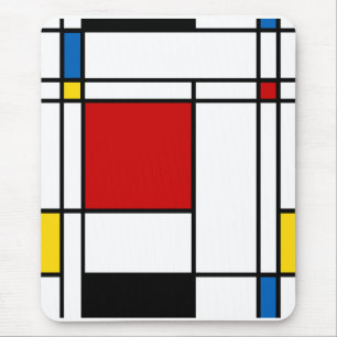 Neo-Plasticism Mondrian Style Mouse Pad