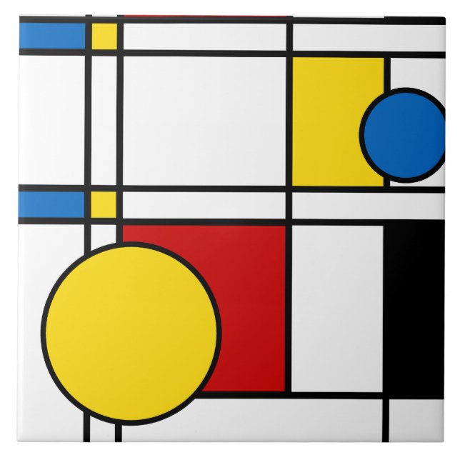 Neo-Plasticism No. 4 Art Tile (Front)