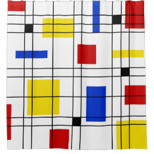 Neo-Plasticism Shower Curtain
