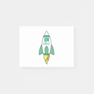 Neo To The Moon Rocket Post-it Notes
