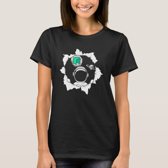 NEO Token Cryptocurrency Space Moon Gear T-Shirt (Front)