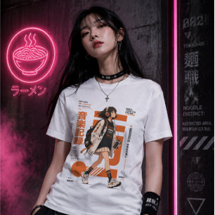 Neo Tokyo Files 002 -Retro Anime Music Techwear Tri-Blend Shirt