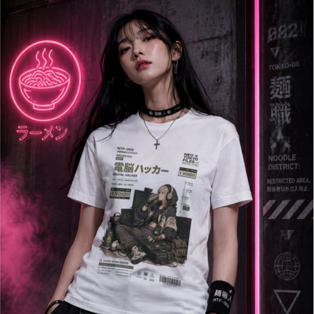 Neo Tokyo Files 005 - Digital Hacker Tri-Blend Shirt (Creator Uploaded)