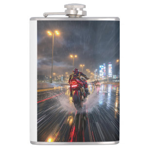 Neo-Tokyo Red: Akira Reimagined Hip Flask