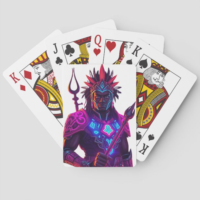 Neo-Tribal Royalty Poker Card (Back)