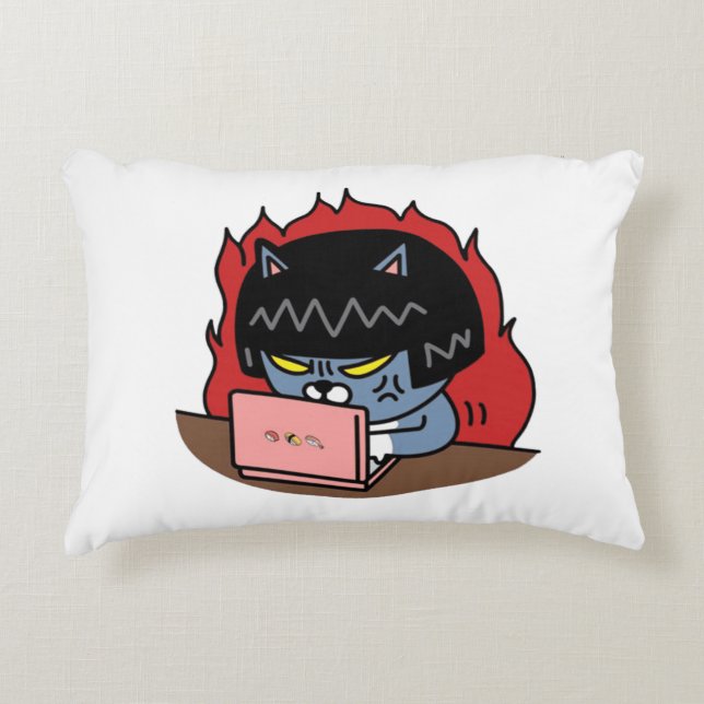 Neo typing furiously decorative cushion (Front)