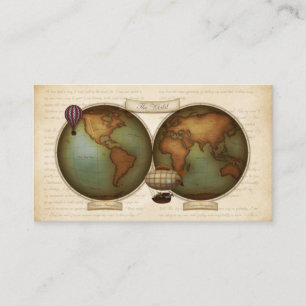 Neo-Victorian Map Personalised Calling Card