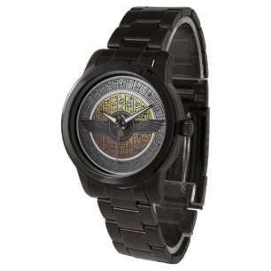 NeoAnkh Sacred Winged Ankh & Hieroglyphs Disk Watch