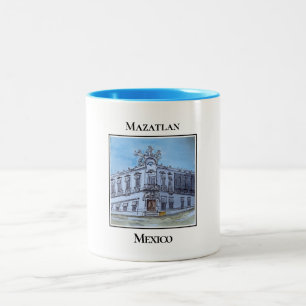 Neoclassical Architecture in Historic Mazatlan Two-Tone Coffee Mug