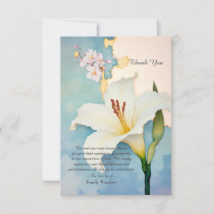 Neoclassical Floral Sympathy Thank You Card