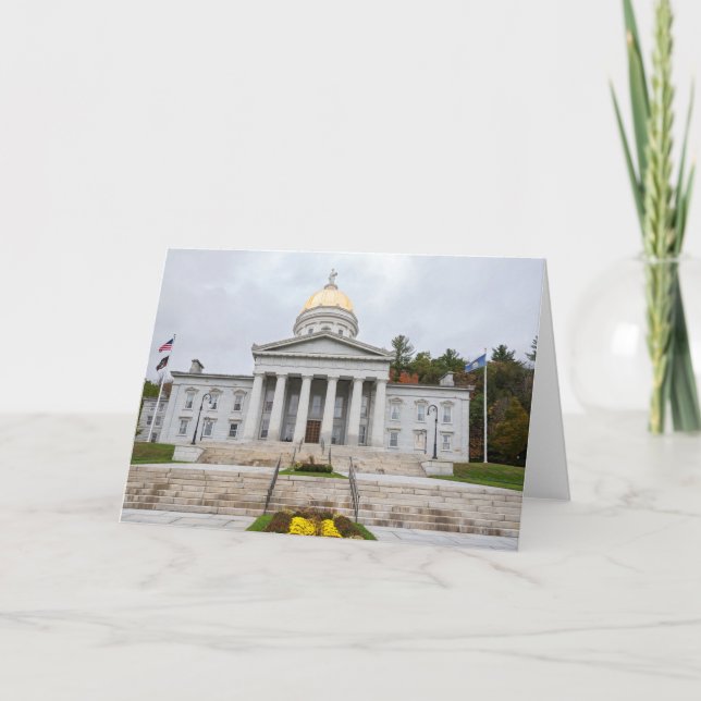 neoclassical state capitol building in montpelier  card (Front)