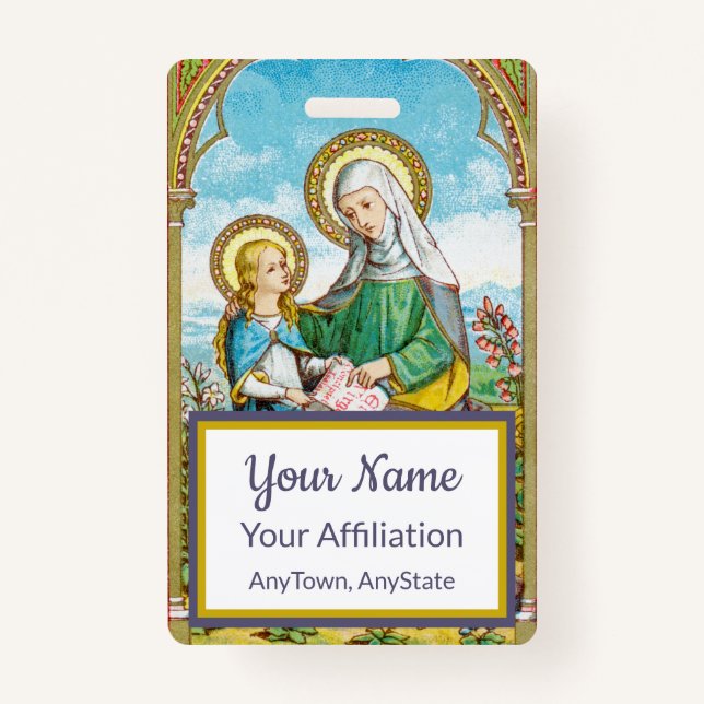 NeoGothic St. Anne and Young Mary (SAU 29) Badge ID Badge (Front)