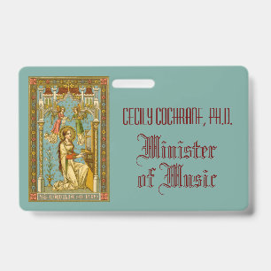 NeoGothic St. Cecilia of Rome (BNG 02) Badge ID Badge