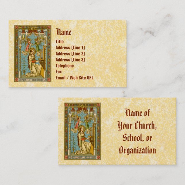 NeoGothic St. Cecilia of Rome (BNG 02) Business Card (Front/Back)