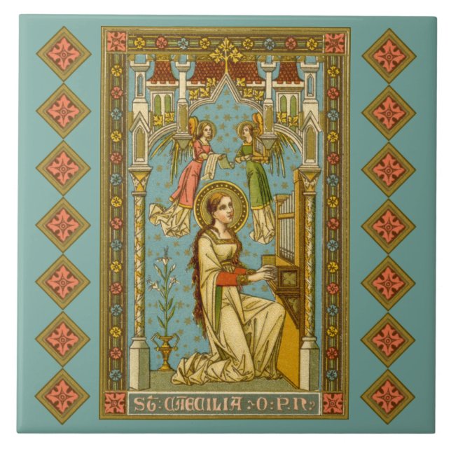 NeoGothic St. Cecilia of Rome (BNG 02) Ceramic Tile (Front)