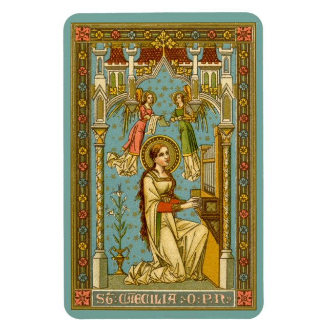 NeoGothic St. Cecilia of Rome (BNG 02) Magnet (Vertical)