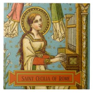 NeoGothic St. Cecilia of Rome (detail; BNG 02) Ceramic Tile