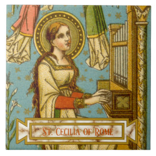 NeoGothic St. Cecilia of Rome (detail; BNG 02) Ceramic Tile