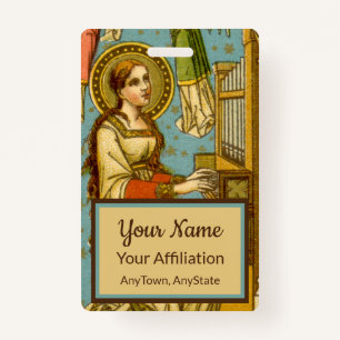 NeoGothic St. Cecilia of Rome (detail; BNG 02) ID Badge