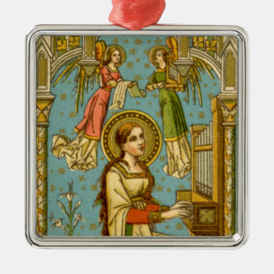 NeoGothic St. Cecilia of Rome (detail; BNG 02) Metal Ornament