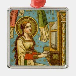 NeoGothic St. Cecilia of Rome (detail; BNG 02)  Metal Ornament