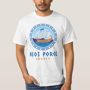 Neoi Poroi, Greece Greek Ship Design Men's T-Shirt