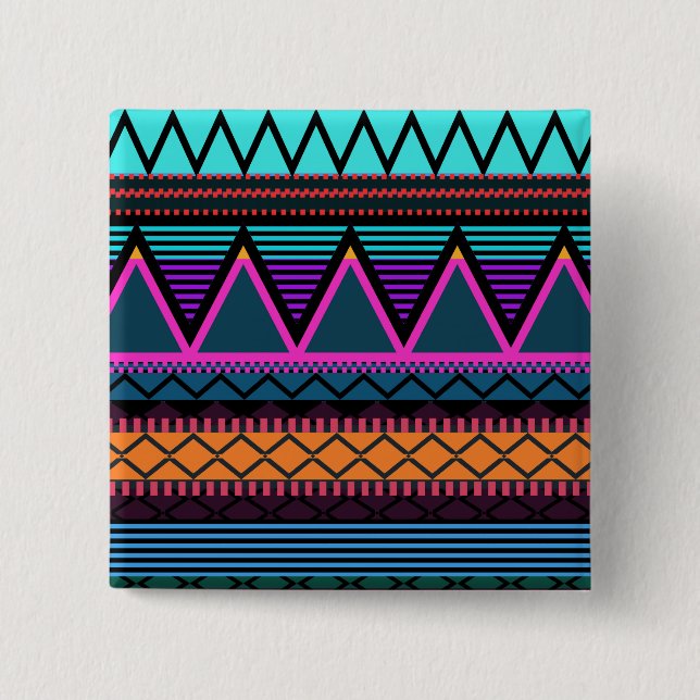 Neon 2 Modern Tribal Button (Front)