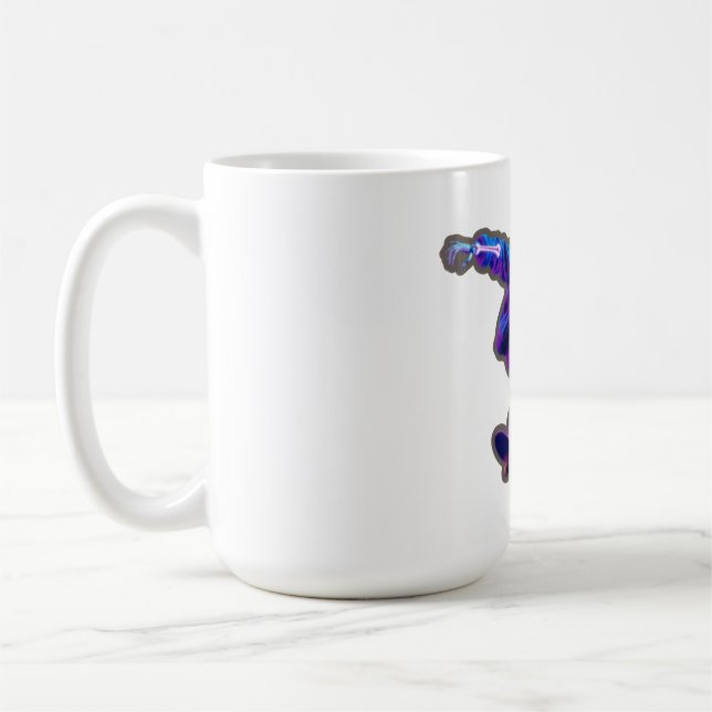 Neon 3D Skeleton Skateboarding – Funny Streetwear  Coffee Mug (Left)