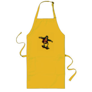 Neon 3D Skeleton Skateboarding – Funny Streetwear Long Apron