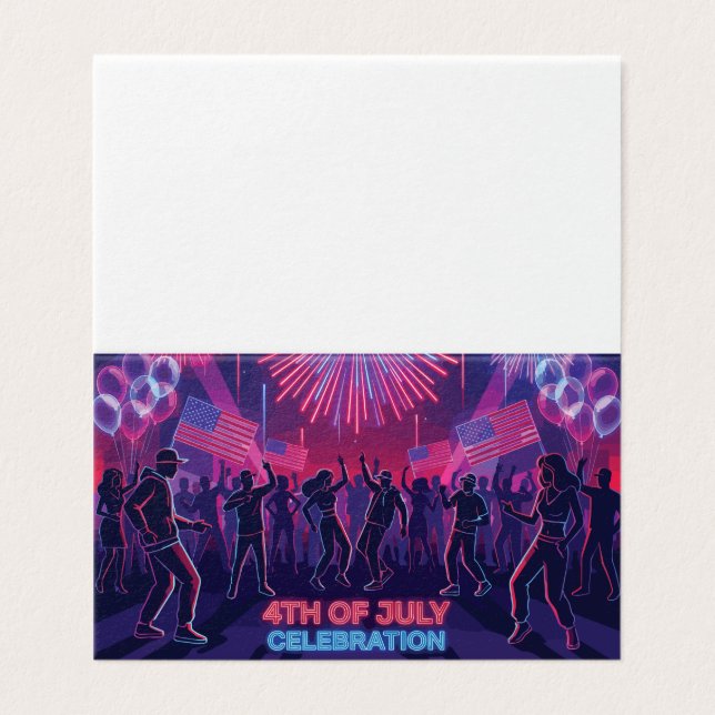 Neon 4th of July Celebration Dance Party (Outside Unfolded)