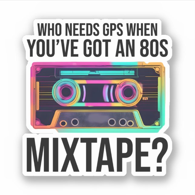 Neon '80s Cassette Tape: Embrace the Retro Vibes (Front)
