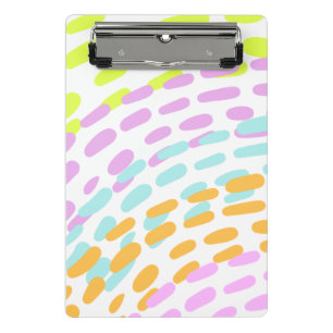 Neon 80's colors in animal print mini clipboard