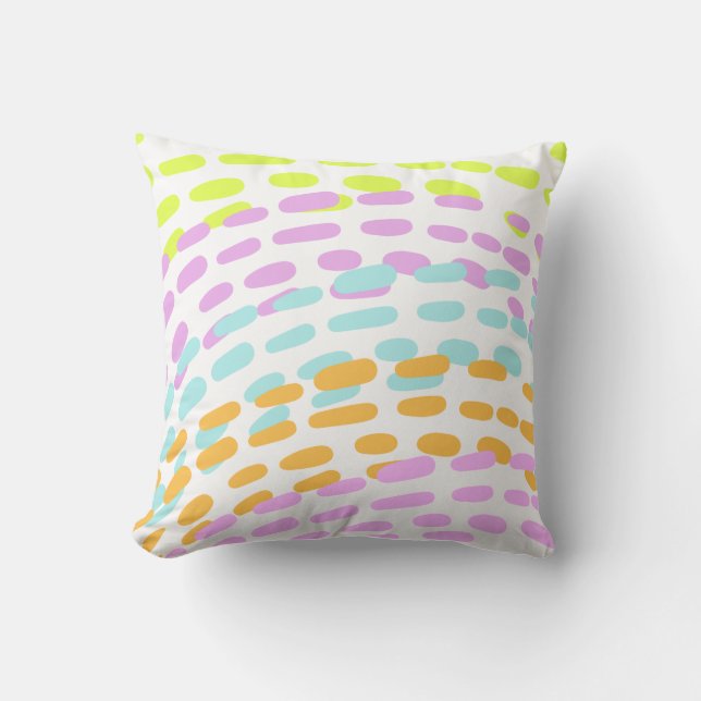 Neon 80's colours in animal print cushion (Front)